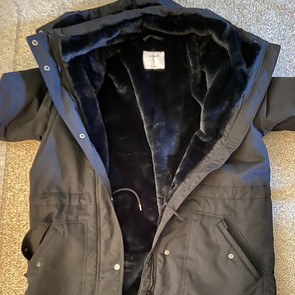 Old Navy Faux Fur Lined Hooded Parka Coat